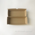 Caja de hotdog de papel kraft compostable